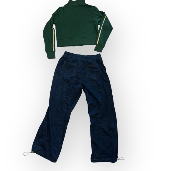 Mya Denim Mix Track Pant Set - Hunter - Picture 4 of 5